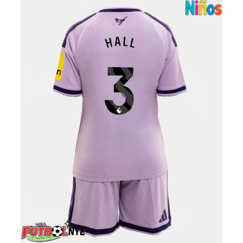 Camiseta Newcastle United Lewis Hall #3 Tercera Equipación para niños 2026-27 manga corta (+ pantalones cortos)